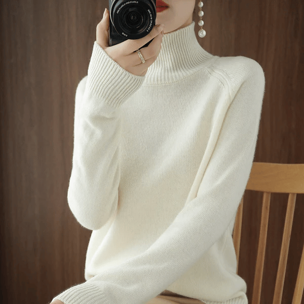 ✨This month's best-selling products💥Women;S Solid Turtleneck Cashmere Knit Sweater