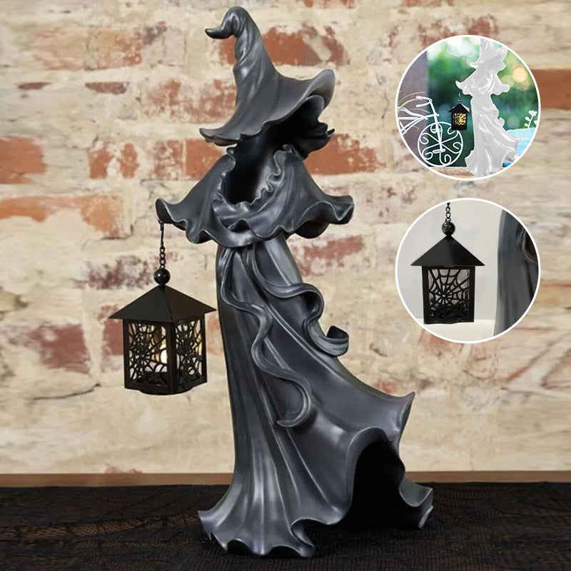 Wyhsports - Witch With Lantern Decoration