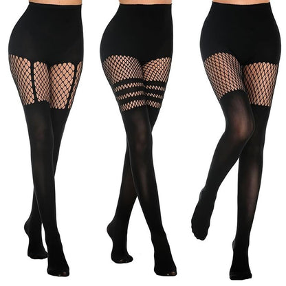 ✨Limited Time Hot Sale🔥Women's Sexy Fishnet Mock Thigh High Stockings