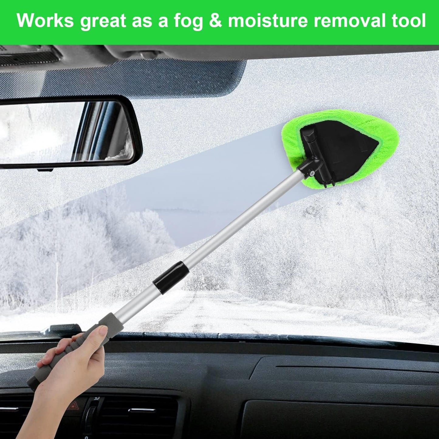 🔥Limited time offer, last day 53% off🎁Microfiber Car Windshield Cleaning Tool with Extendable Handle