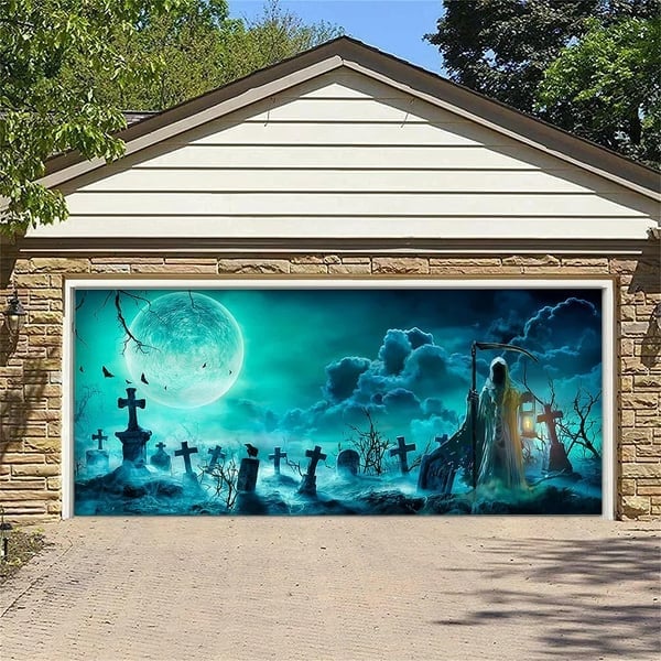 Hot Sale-Halloween 2024 Garage Door Decoration