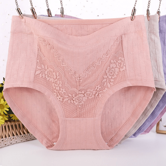 Buy 2 Get 1 Free (3 pcs)🎁Plus Size Lace Cotton Panties