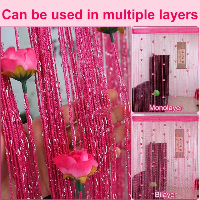 🔥LAST DAY 53% OFF🎁Rose Flower Door Curtain