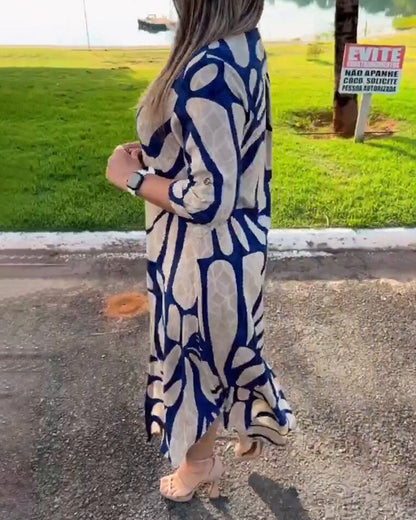 🔥LAST DAY 56% OFF🔥🔥Fashion print shirt dress