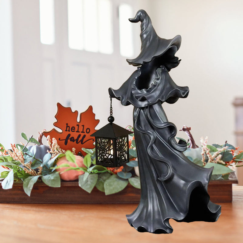 Wyhsports - Witch With Lantern Decoration