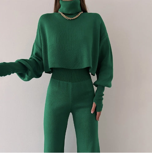 🔥This month's best-selling products💕TURTLENECK GLOVE KNIT SUIT