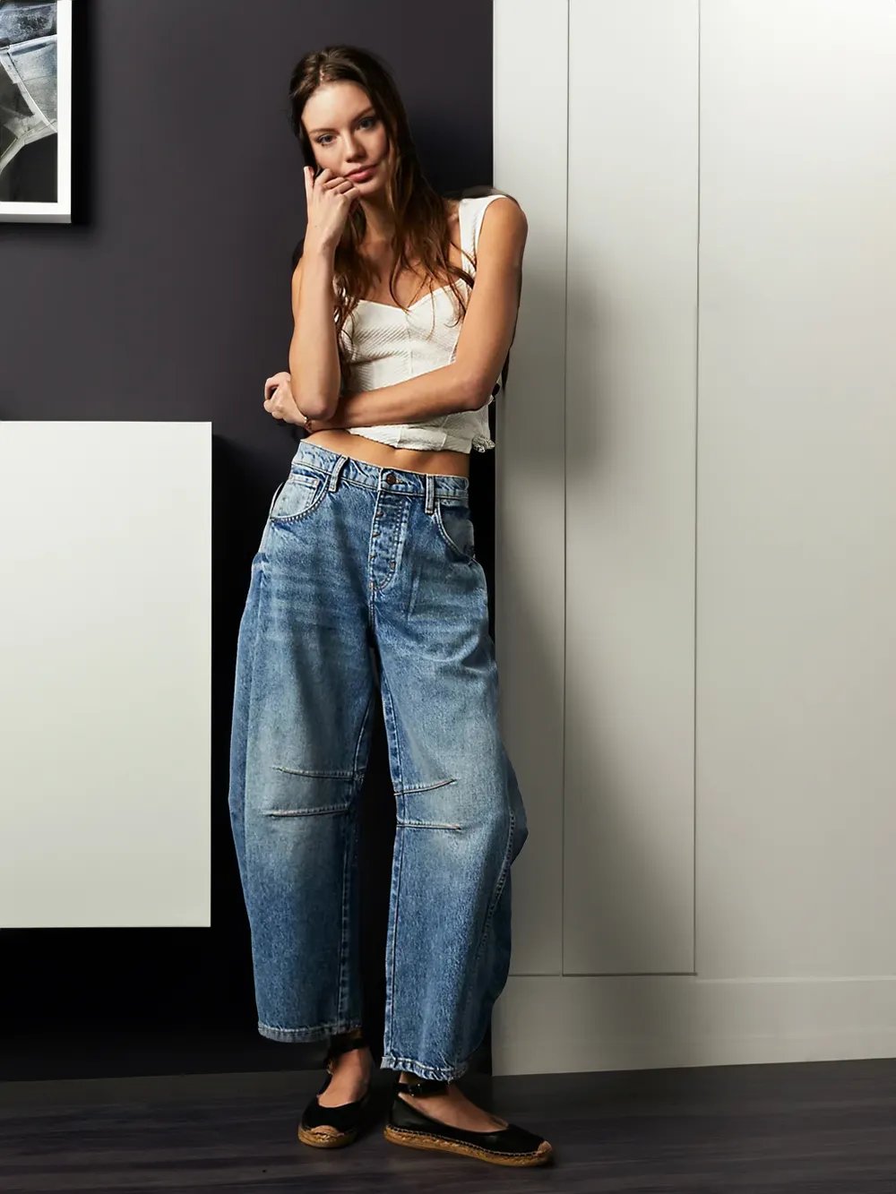 Lucky You Mid-Rise Barrel Jeans (Buy 2 Free Shipping)