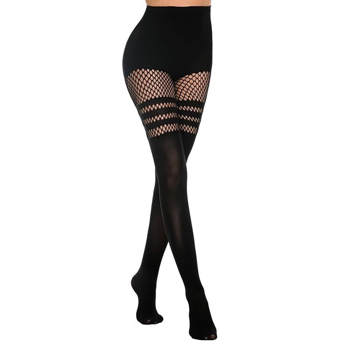 ✨Limited Time Hot Sale🔥Women's Sexy Fishnet Mock Thigh High Stockings