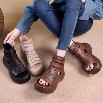 💥Special sale - Newest Women's Retro Soft PU Leather Sandalias
