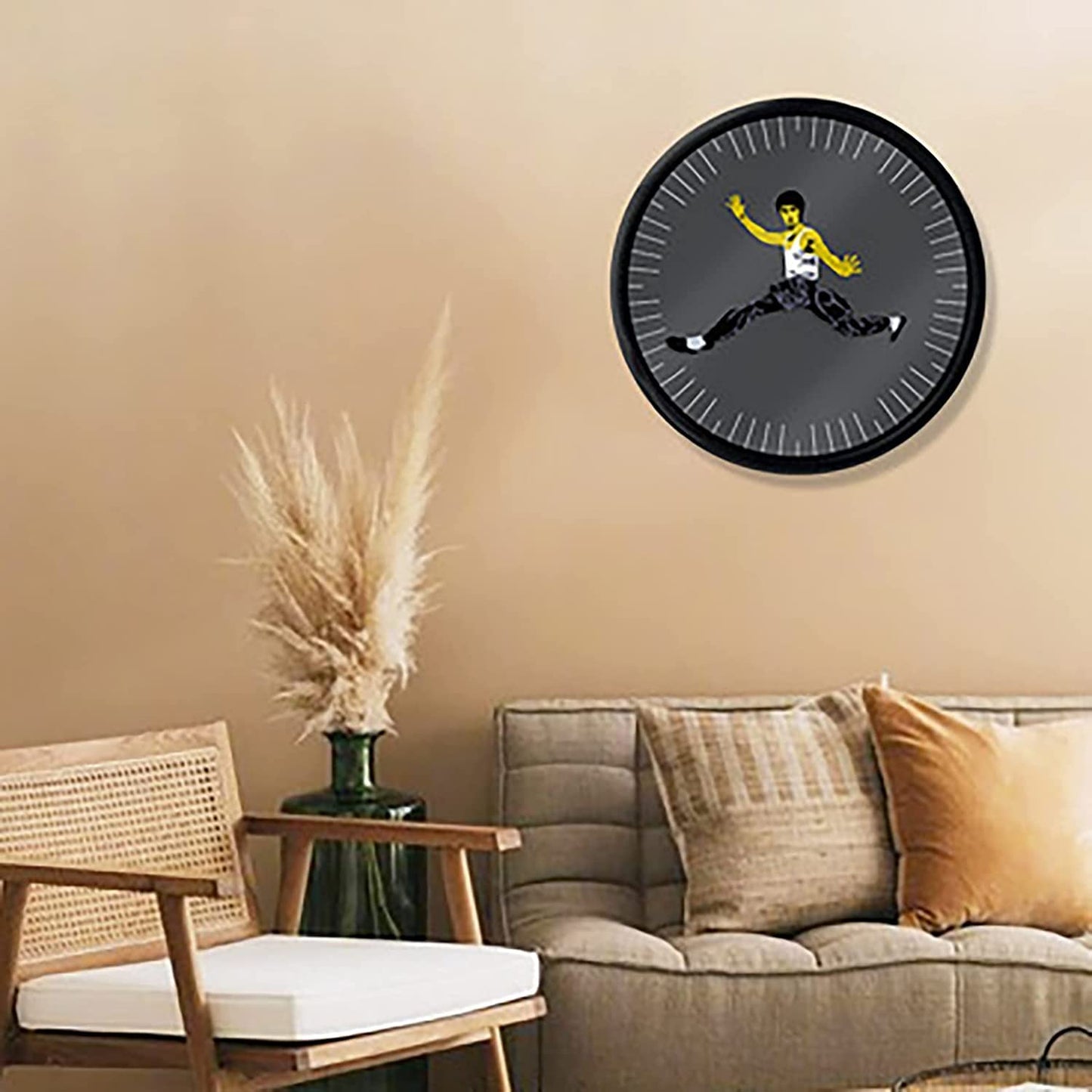 Wyhsports - Kung Fu Wall Clock Bruce Lee Home Decoration Personality Creative Round Clock