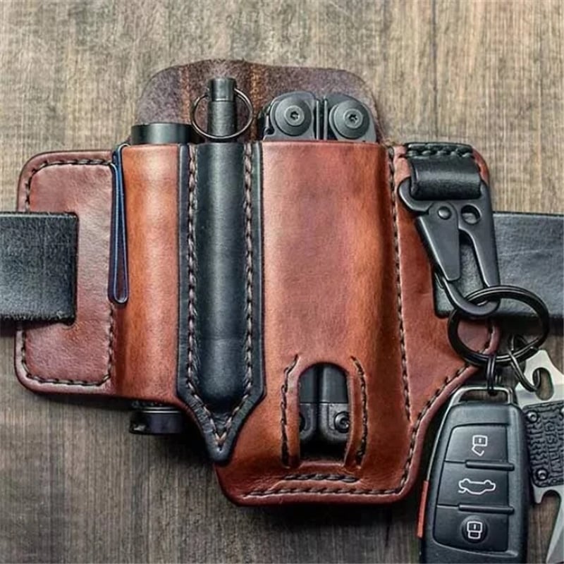 💥This week's specials - Men's Genuine Leather EDC Belt Loop Waist Outdoor Multitool Sheath - naotstore