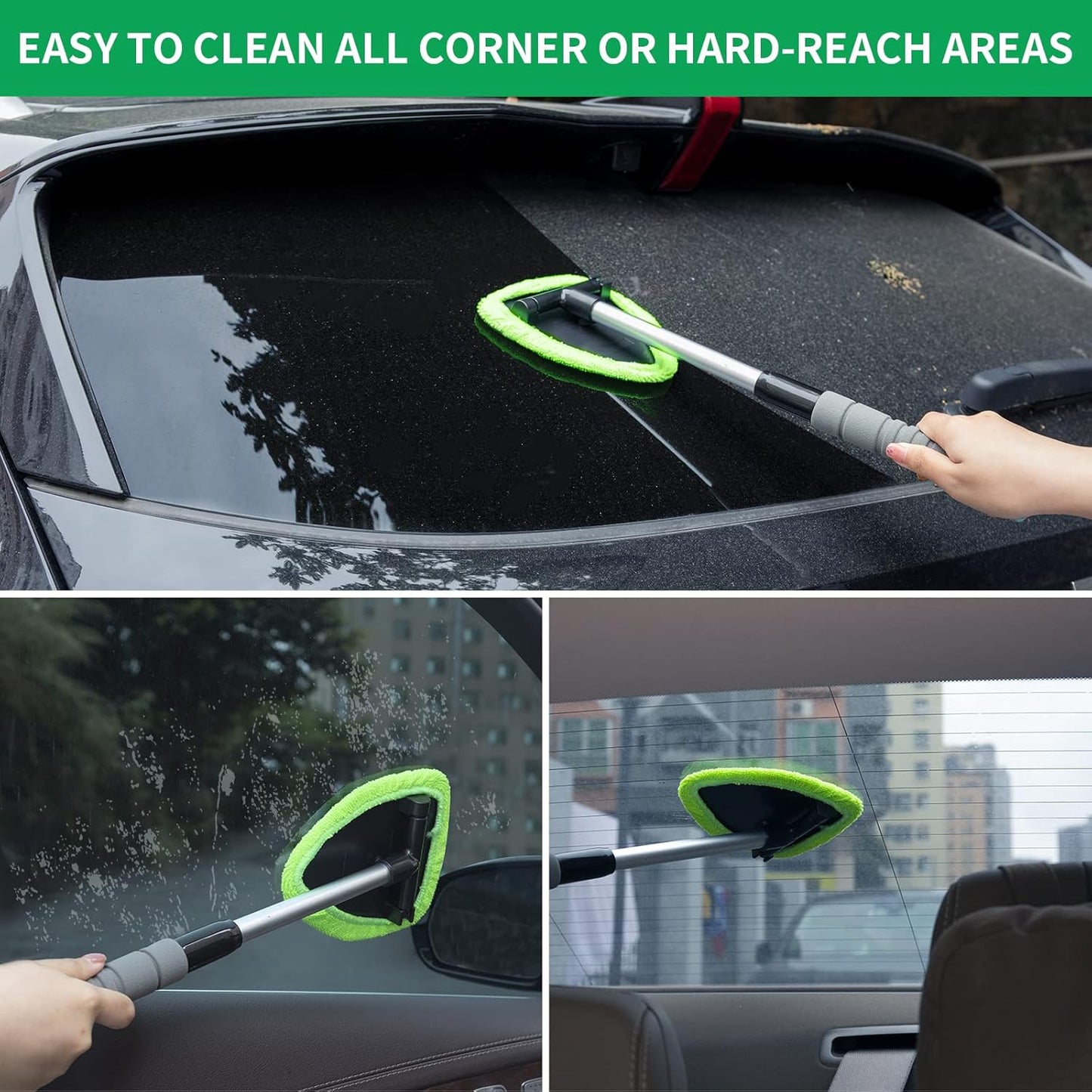 🔥Limited time offer, last day 53% off🎁Microfiber Car Windshield Cleaning Tool with Extendable Handle
