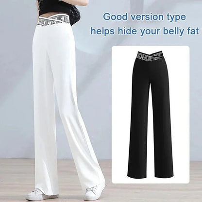 💥Special sale - Ice Silk High Waist Wide-leg Pants