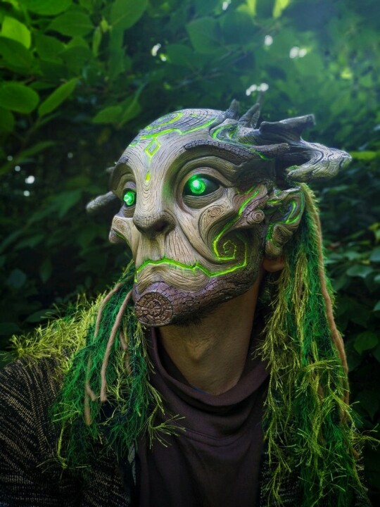 🔥Most popular on Halloween🔥Green Man Forest Spirit Mask Costume Accessories Masks