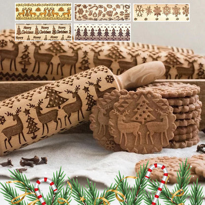 Wyhsports - Christmas Wooden Rolling Pins