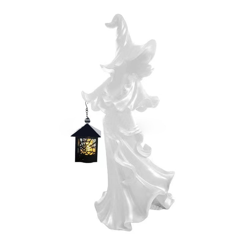 Wyhsports - Witch With Lantern Decoration