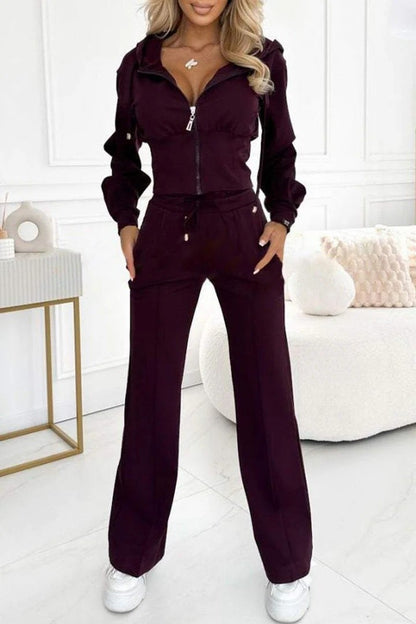 🔥LAST DAY 51% OFF🔥🔥Women's Hooded Long-sleeved Casual Waist-hugging Suit