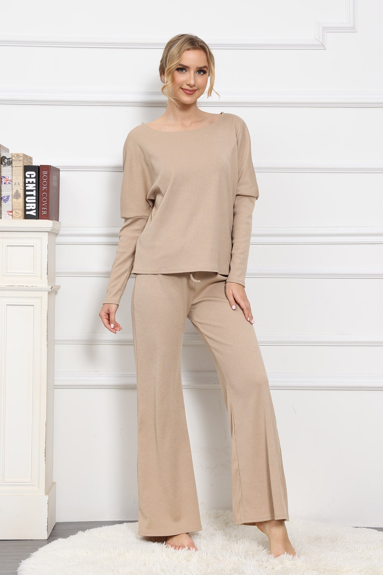 Solid Color Long Sleeve Casual Set