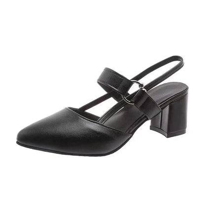 🔥LAST DAY 57% OFF🔥🔥Women's thick heel pointed toe buckle high heel sandals