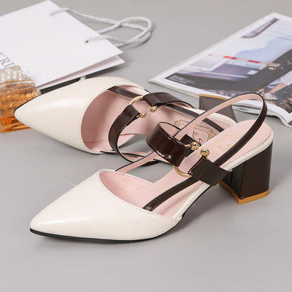 🔥LAST DAY 57% OFF🔥🔥Women's thick heel pointed toe buckle high heel sandals