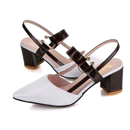 🔥LAST DAY 57% OFF🔥🔥Women's thick heel pointed toe buckle high heel sandals