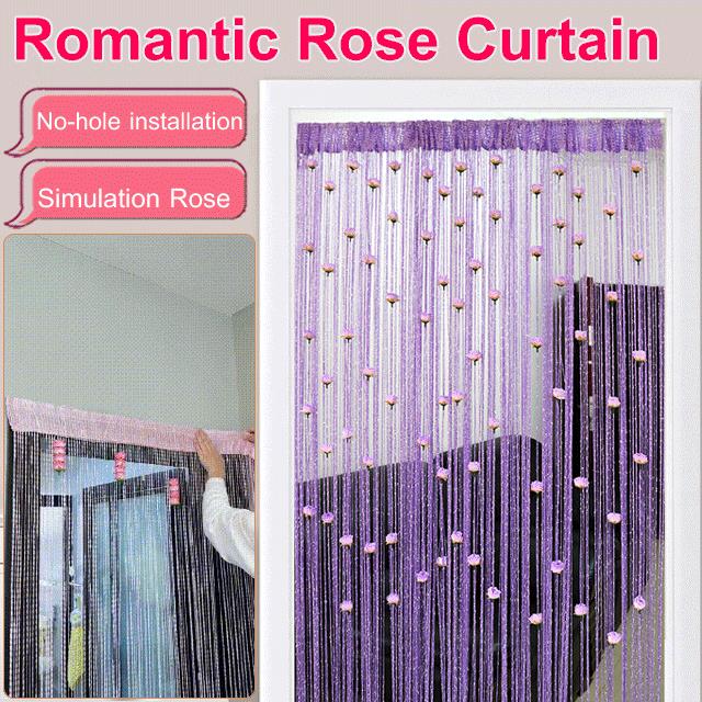 🔥LAST DAY 53% OFF🎁Rose Flower Door Curtain