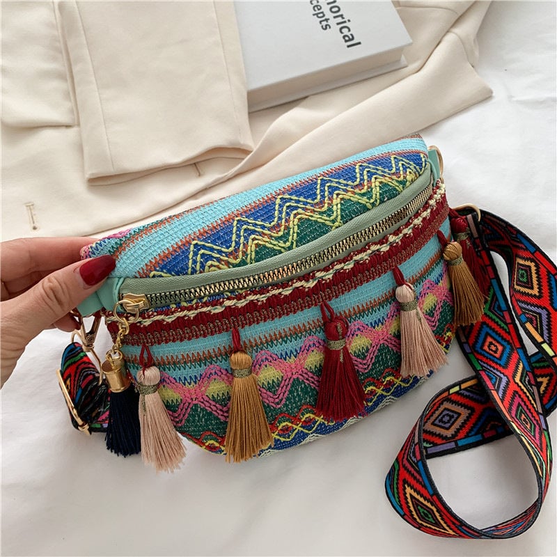 🔥Hot Sale-49% OFF🔥Colorful Woven Waist/Shoulder Bag