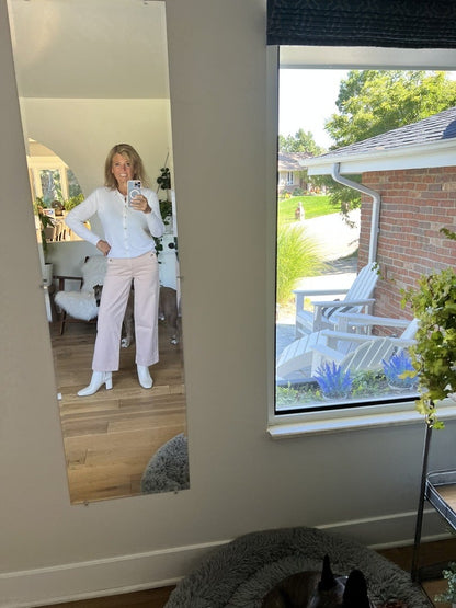 🔥Last Day 48% OFF🔥Tummy Control Twill Cropped Wide Leg Pant