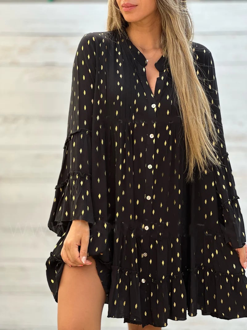 🔥This month's best-selling products💕Fashion Flared Sleeve Loose Fit Casual Dress