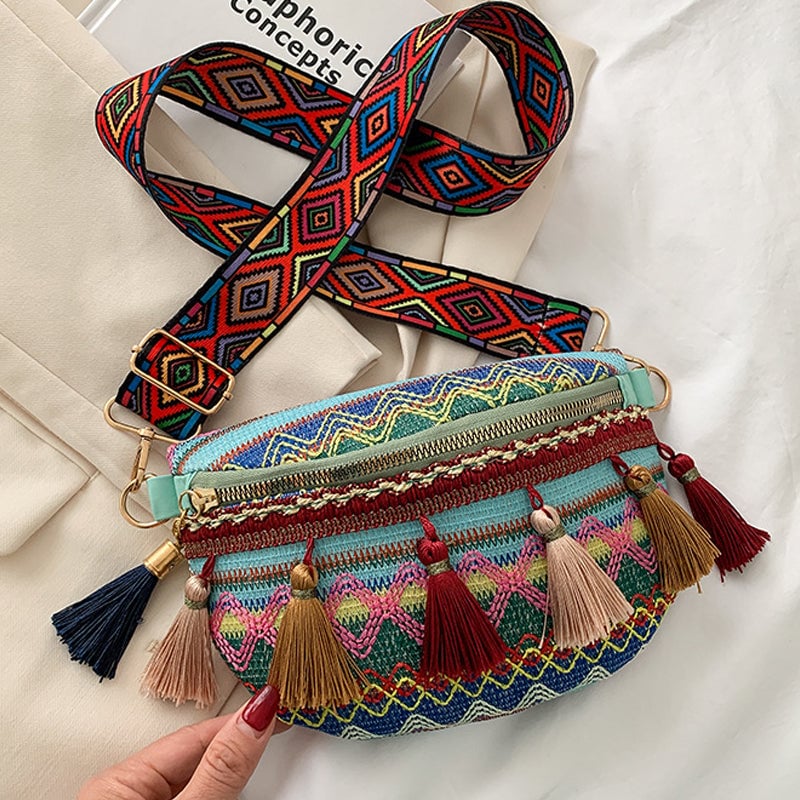 🔥Hot Sale-49% OFF🔥Colorful Woven Waist/Shoulder Bag