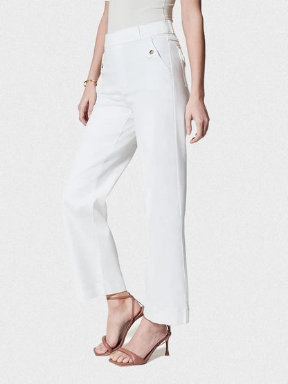 🔥Last Day 48% OFF🔥Tummy Control Twill Cropped Wide Leg Pant