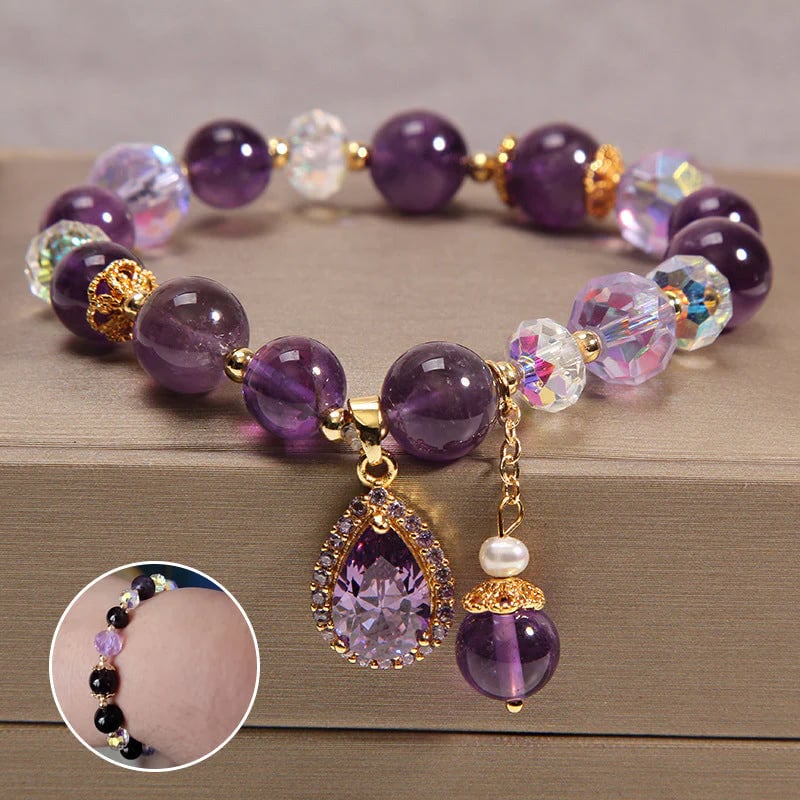 🤣Last day! 💥Special sale - Natural Amethyst Water Drop Bracelet