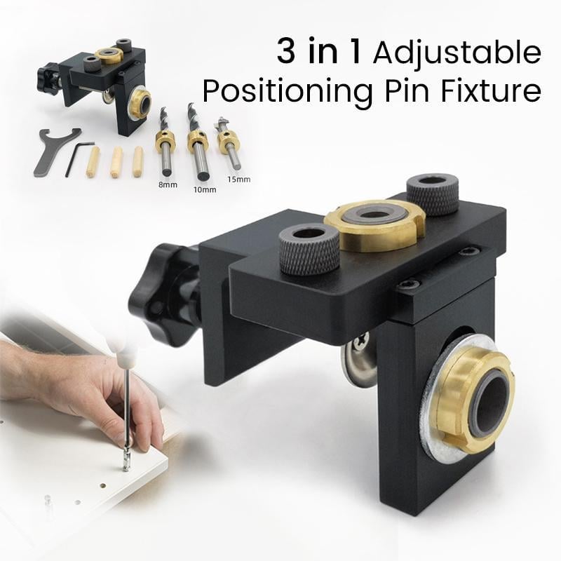 💥Special sale - 3 in 1 Adjustable Woodworking Drilling Locator Puncher Tools