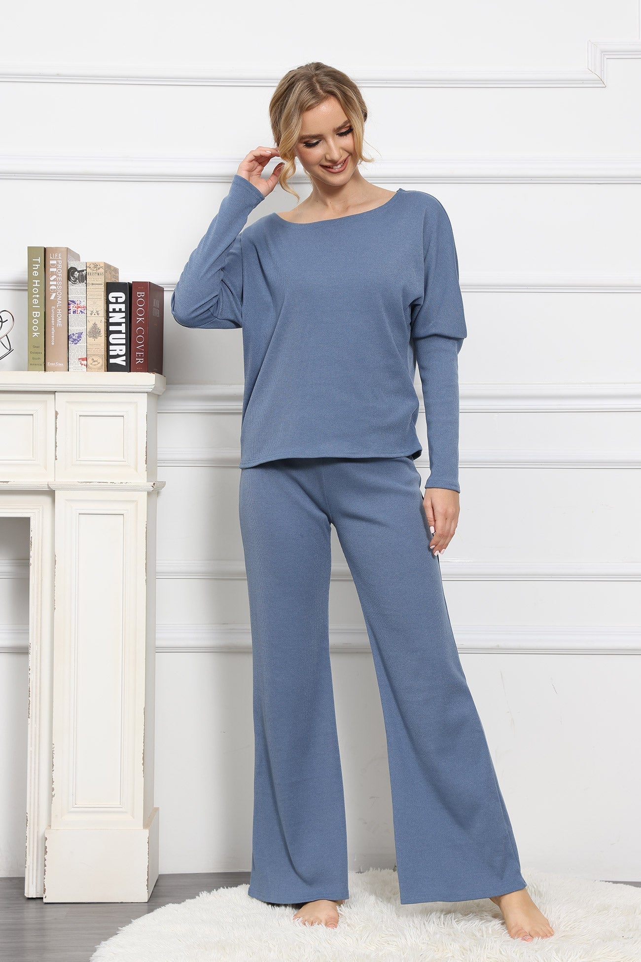 Solid Color Long Sleeve Casual Set