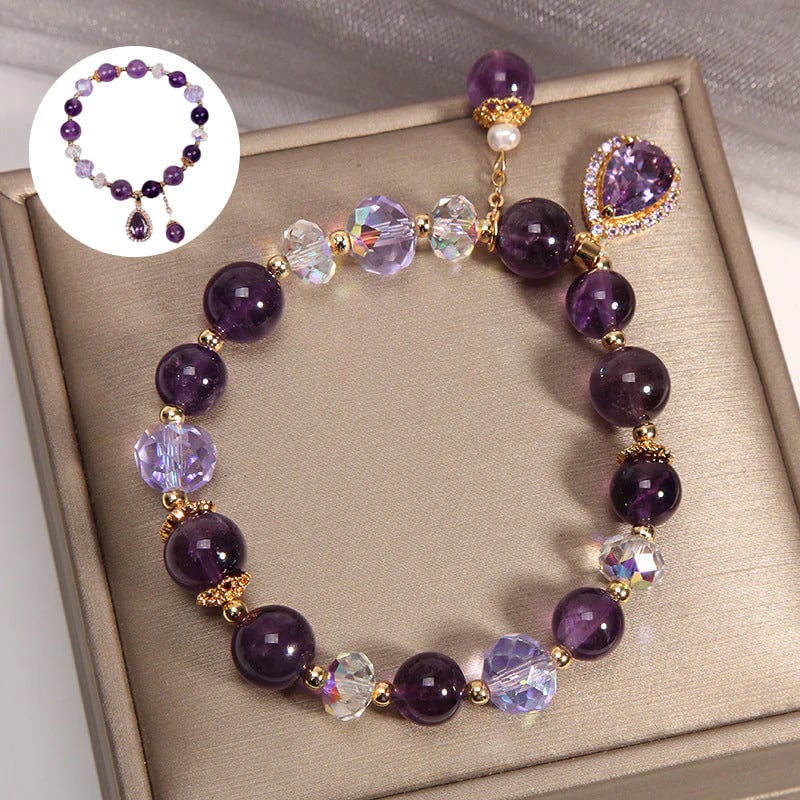 🤣Last day! 💥Special sale - Natural Amethyst Water Drop Bracelet