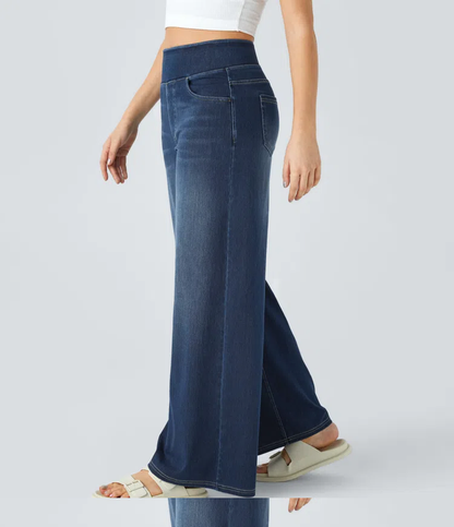 🔥This month's best-selling products💕Quinn Super Stretch High-Waisted Wide Leg Jeans