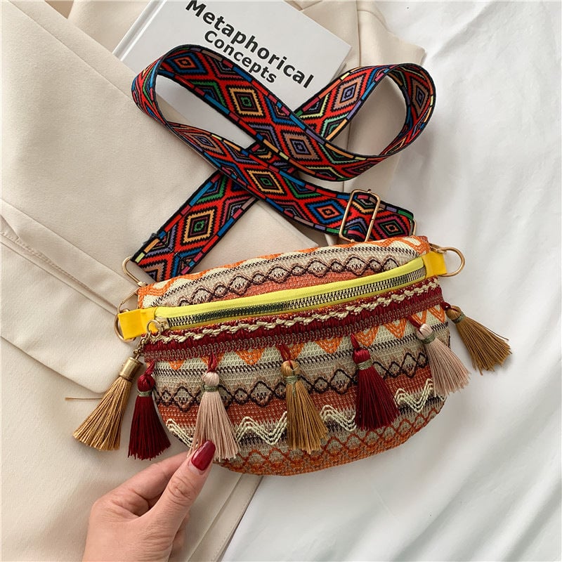 🔥Hot Sale-49% OFF🔥Colorful Woven Waist/Shoulder Bag