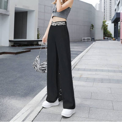💥Special sale - Ice Silk High Waist Wide-leg Pants