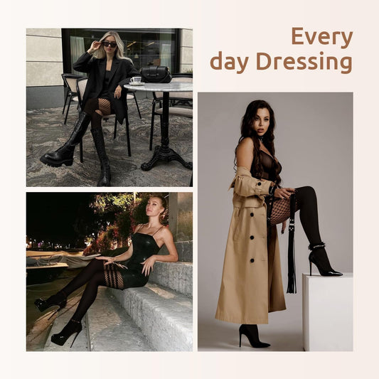 ✨Limited Time Hot Sale🔥Women's Sexy Fishnet Mock Thigh High Stockings