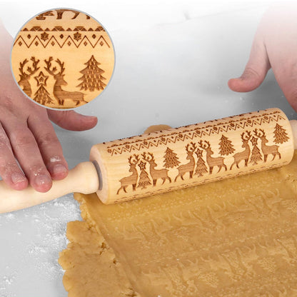 Wyhsports - Christmas Wooden Rolling Pins