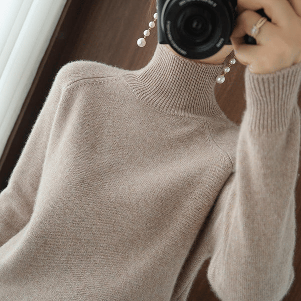 ✨This month's best-selling products💥Women;S Solid Turtleneck Cashmere Knit Sweater