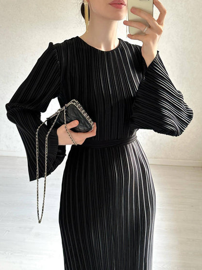 💥Special sale - Pleated Bell Sleeve Maxi Dress