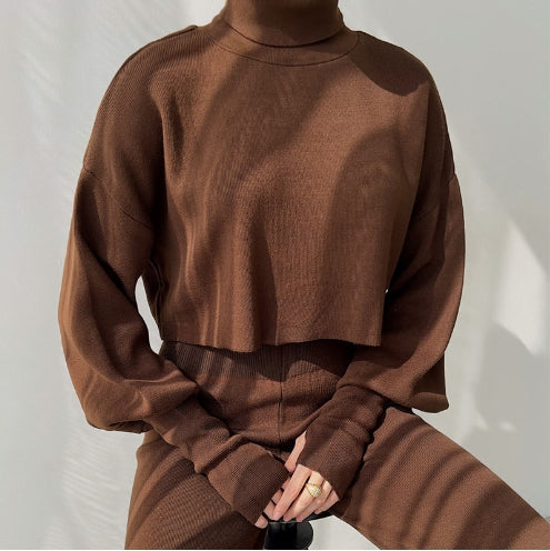 🔥This month's best-selling products💕TURTLENECK GLOVE KNIT SUIT