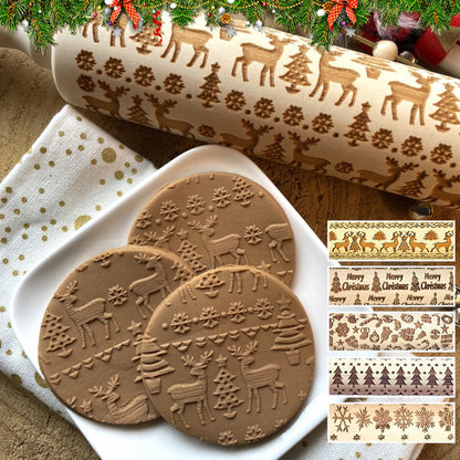 💥Special sale - Christmas Wooden Rolling Pins