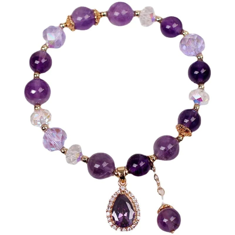 🤣Last day! 💥Special sale - Natural Amethyst Water Drop Bracelet