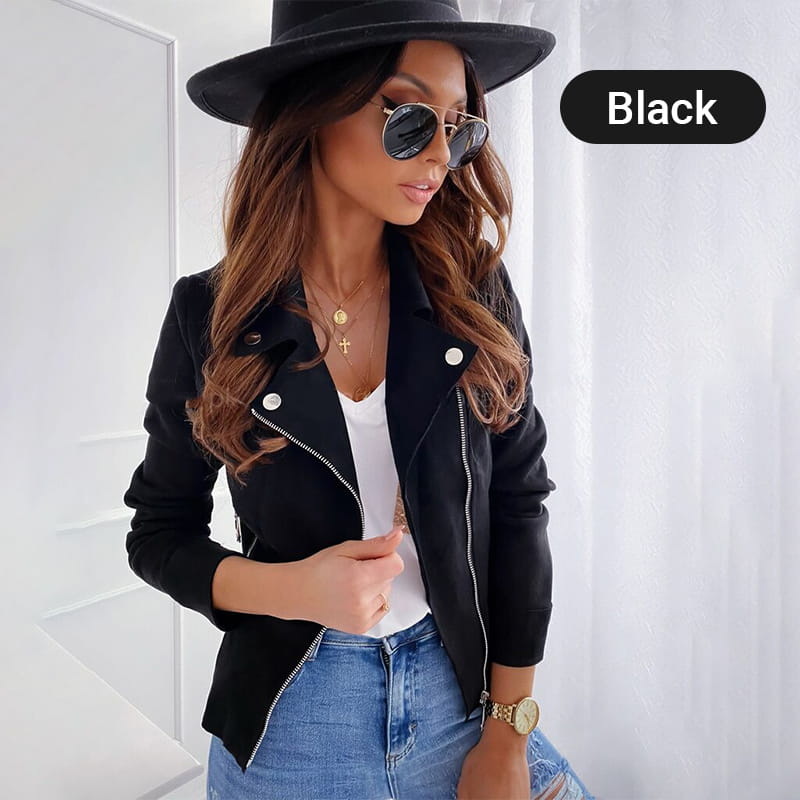 💥Special sale - Women's Faux Suede Biker Jacket