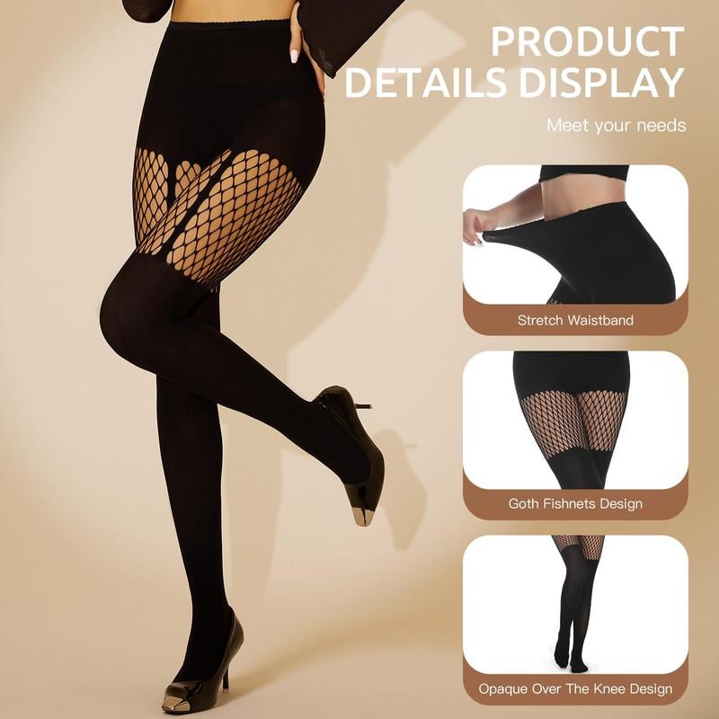 ✨Limited Time Hot Sale🔥Women's Sexy Fishnet Mock Thigh High Stockings