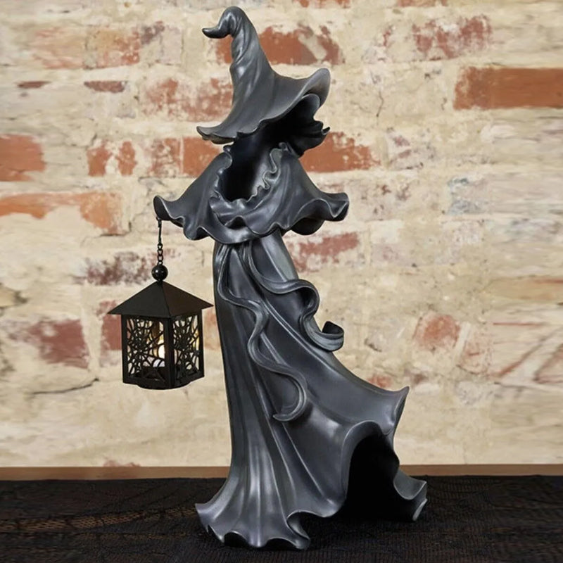 Wyhsports - Witch With Lantern Decoration