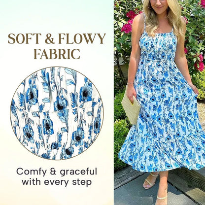 🔥LAST DAY 55% OFF🔥🔥Floral Cami Maxi Dress