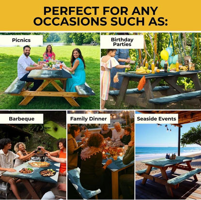 6ft Waterproof Picnic Table Covers